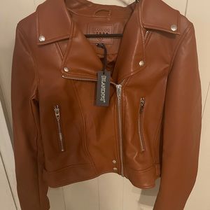 NWT Fall Good Vibes Faux Leather Moto Jacket